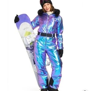 Tipsy Elves Iridescent Blue Snowsuit